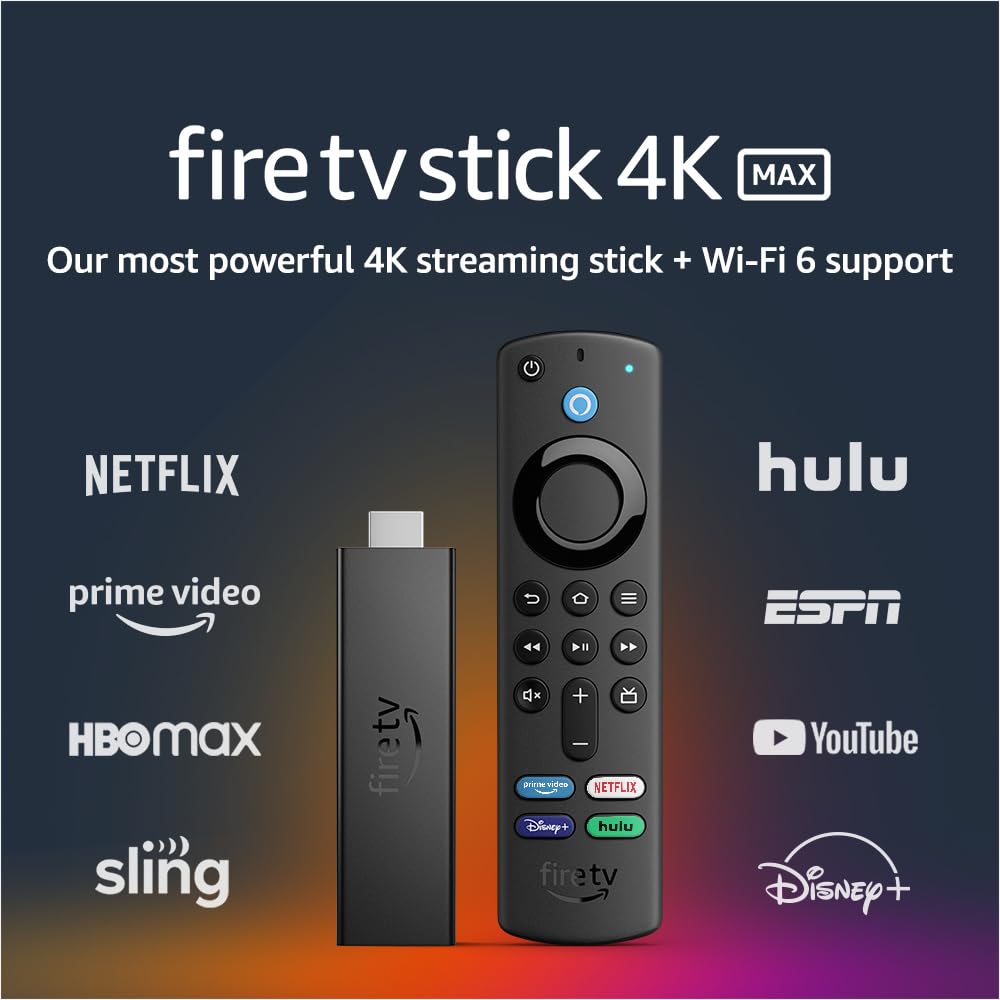 Like-New Fire TV Stick 4K Max streaming device, Wi-Fi 6, Alexa Voice Remote (includes TV controls)