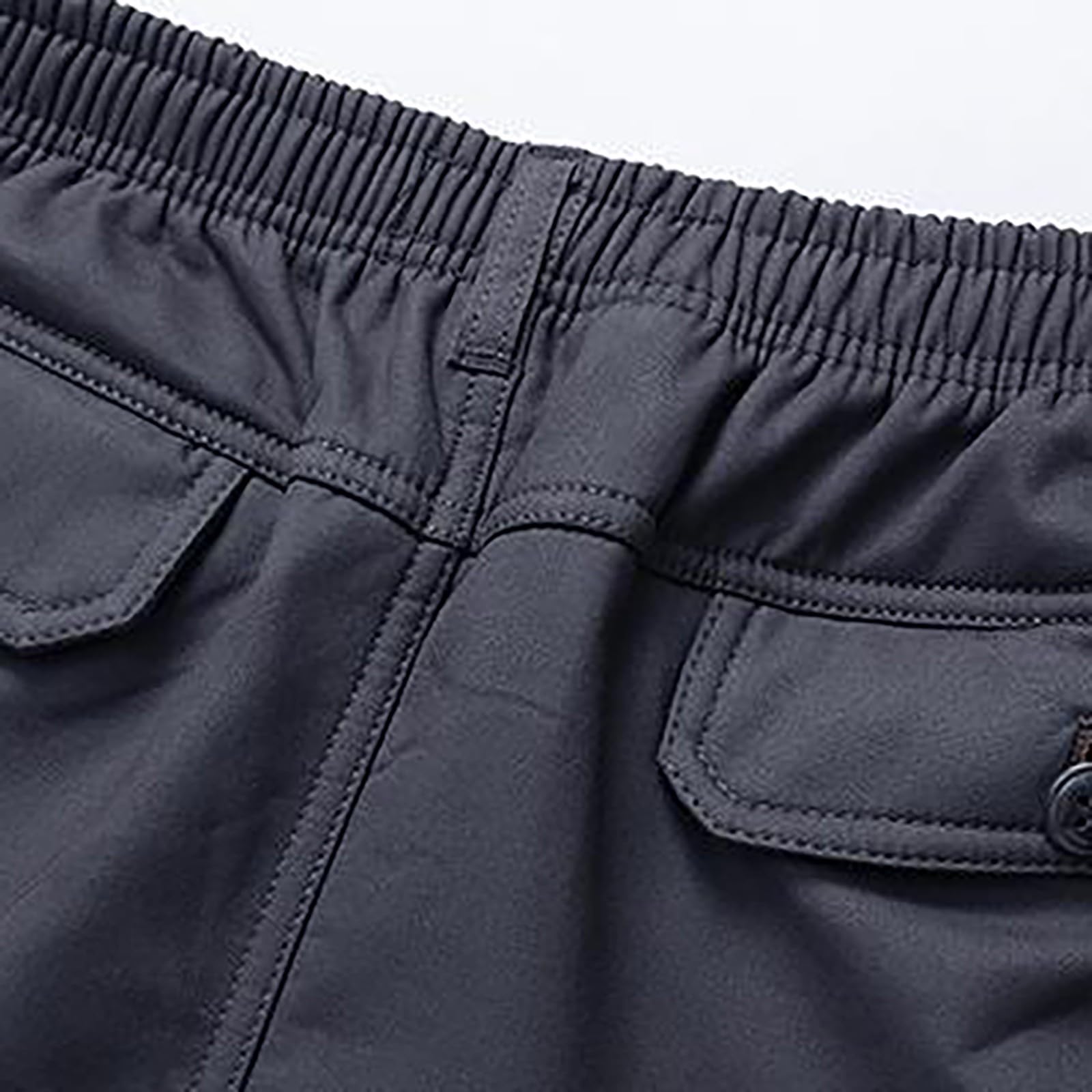 Pantalones de chándal térmicos para hombre, impermeables, con cintura plisada y expandible, corte clásico, pantalones militares para hombre