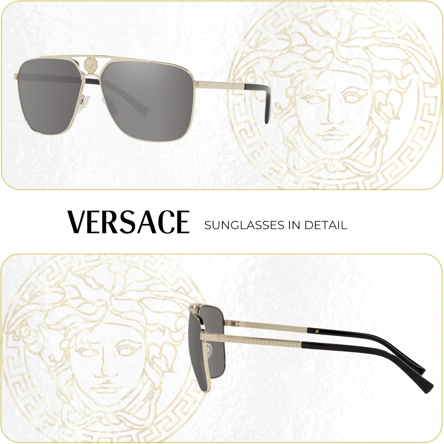 Versace VE2238 Rectangular Sunglasses for Men +BUNDLE with ACCESSORY EYEWEAR KIT - Image 5