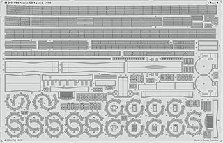 Eduard EDU53290 1/350 US Navy Large Cruiser Alaska CB-1 Etched Parts Part 2 (for Hobby Boss) Plastic Model Parts