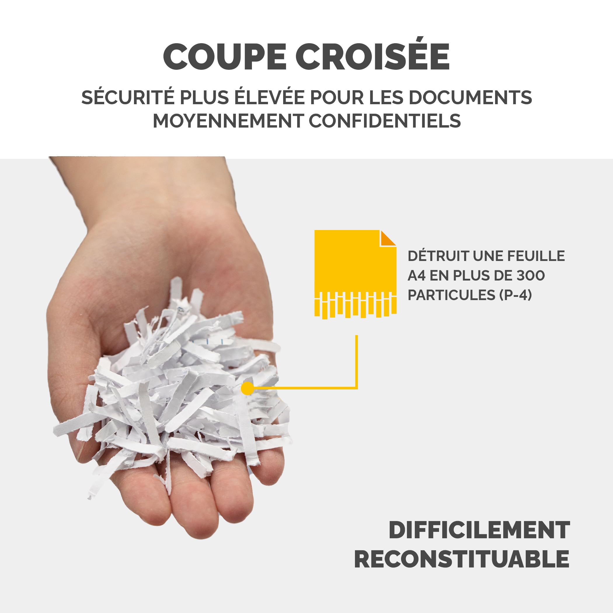 Fellowes Destructeur de documents 92Cs Coupe Croisée 18 feuilles