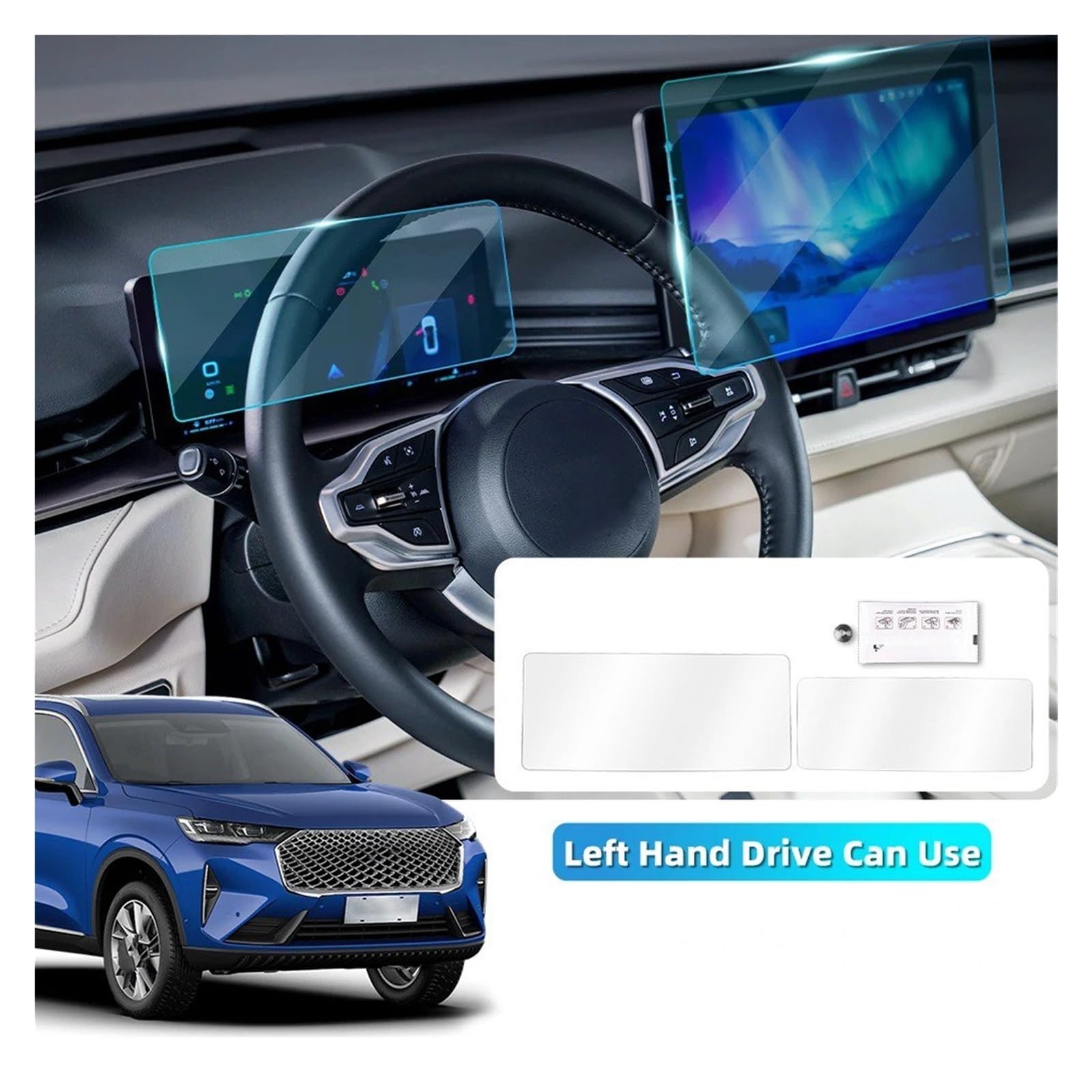 Navigation Displayschutz Für Haval H6 2021-2024 Auto Gehärtetes Glas Film Schutz Center Konsole GPS Navigations Screen-Dashboard Display Displayschutzfolie(1 Set)