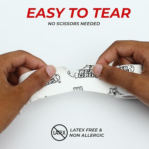 Miniatura 4 de Bear Grips Cinta de levantamiento de pesas  Cinta para pulgar, cinta atlética para muñeca, cinta para dedos  Cinta de levantamiento de pesas, cinta