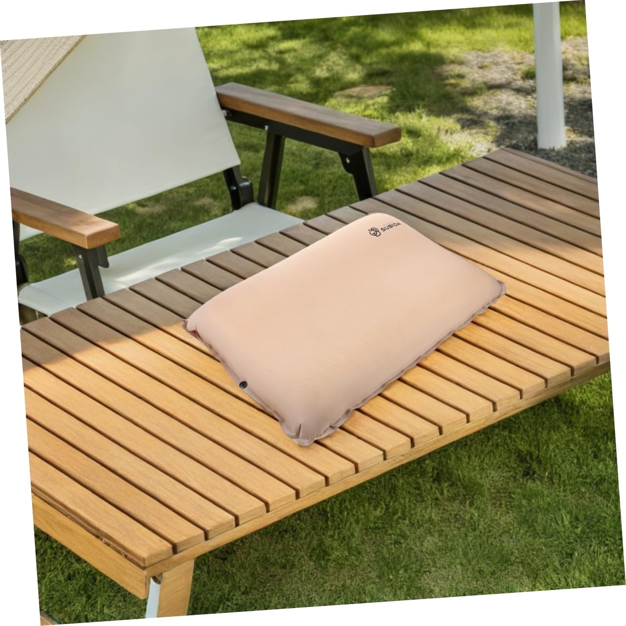 GANAZONO Almohada de Viaje Inflable, Almohada Compacta Tecnología Autoinflable, Ergonómica y Resistente al Agua para Camping y Actividades al Aire Libre