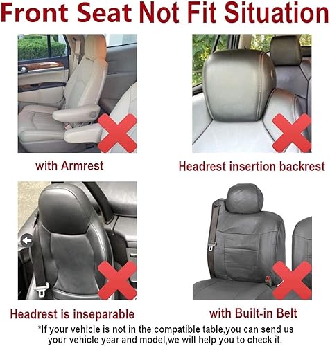 Miniatura 167 de Flying Banner Fundas de asiento de coche para asiento delantero y trasero, de poliéster, protectores de asiento de automóvil, fácil instalación