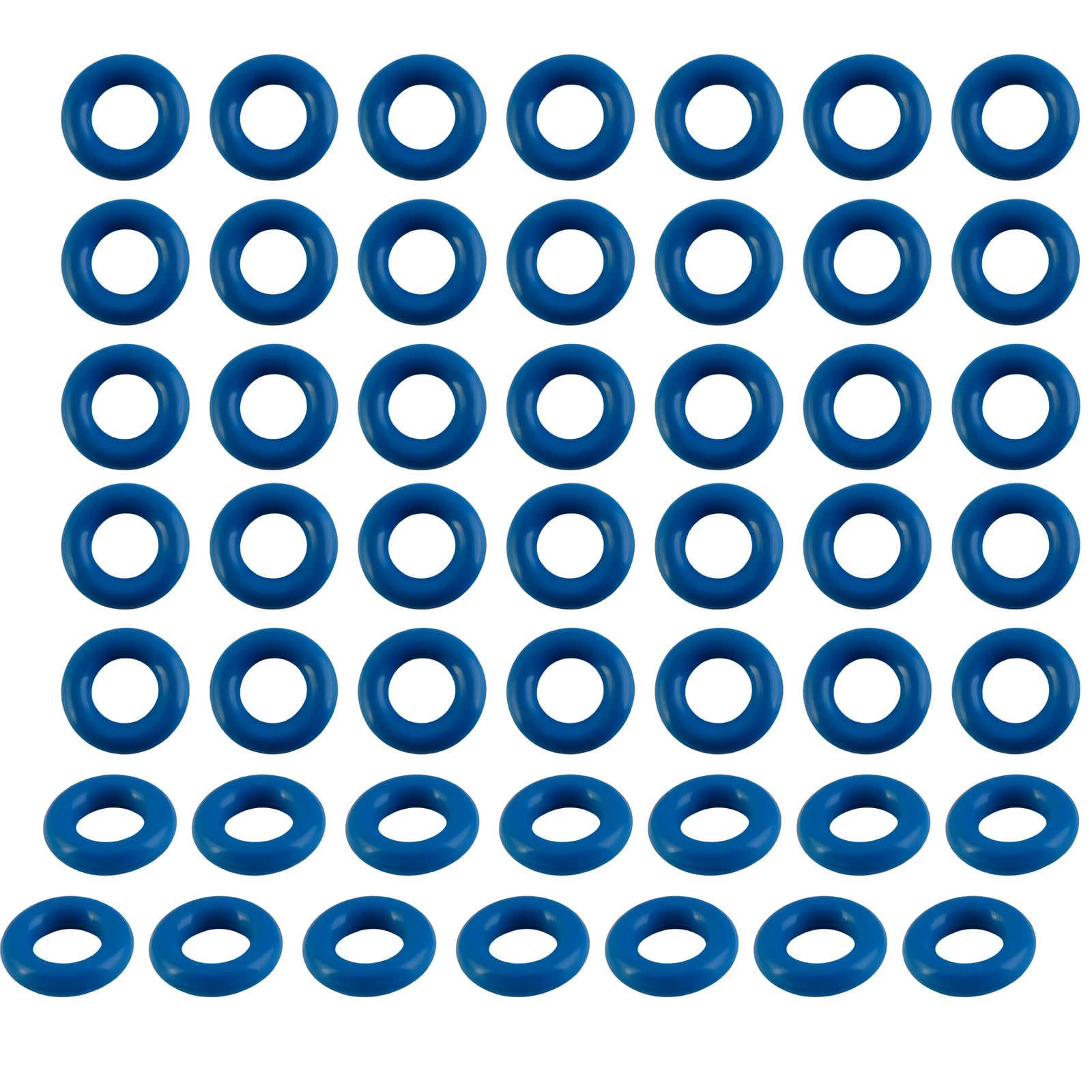 Blue Fuel Injector O-Rings With 7.52mm*3.53 mm Universal Repair Kits 50Pcs Compatible with IWP043 IWP063 IWP069 IWP181 IWP189 IWP162 0280158233 0280158091 0280158020 0280156161 Fuel Injector