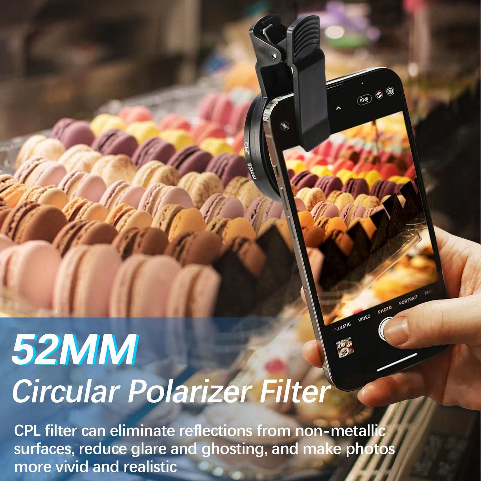 Iphone Anti Glare Lens Filter Iphone Telephoto Lens Kase Clip-on