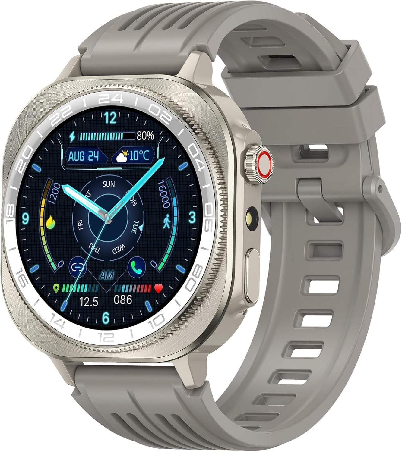 2026 Smartwatch Uomo, Nuovo 1,43'' Orologio Intelligente Fitness con Chiamate Bluetooth,Militari Smart Watch Tracker 130+ Modalità Sportive per Cardiofrequenzimetro,SpO2, Smart Watch per Android iOS