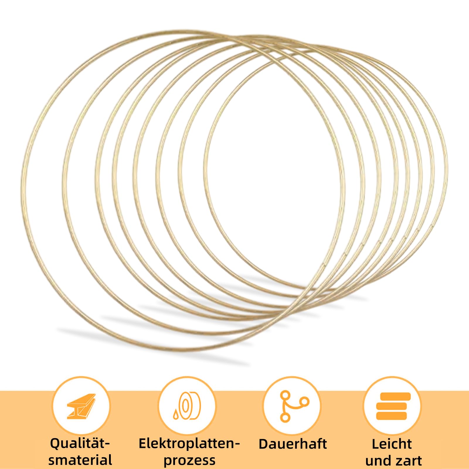 Ormromra 10 stuks metalen ringen, kransframe, 10 cm, bloemenhoep, dromenvanger, metalen ring, ambachtelijke hoepelringen voor doe-het-zelf bloemen, wandhanger, bloemenkrans, macramé, decoratie