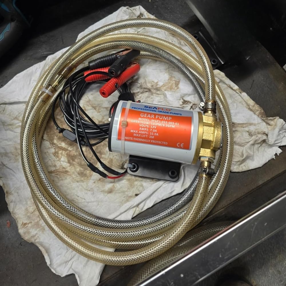 SEAFLO 12 V Self Priming Impeller Gear Pump 3.2 GPM/12.0 LPM per Diesel Lubricants Machinery Fuel Scavenge Oil Transfer