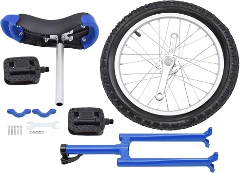 16 Inch Unicycle for Kids and Adults | Adjustable Seat, Use for Exercise, Fun and Entertainment, Circus Performances