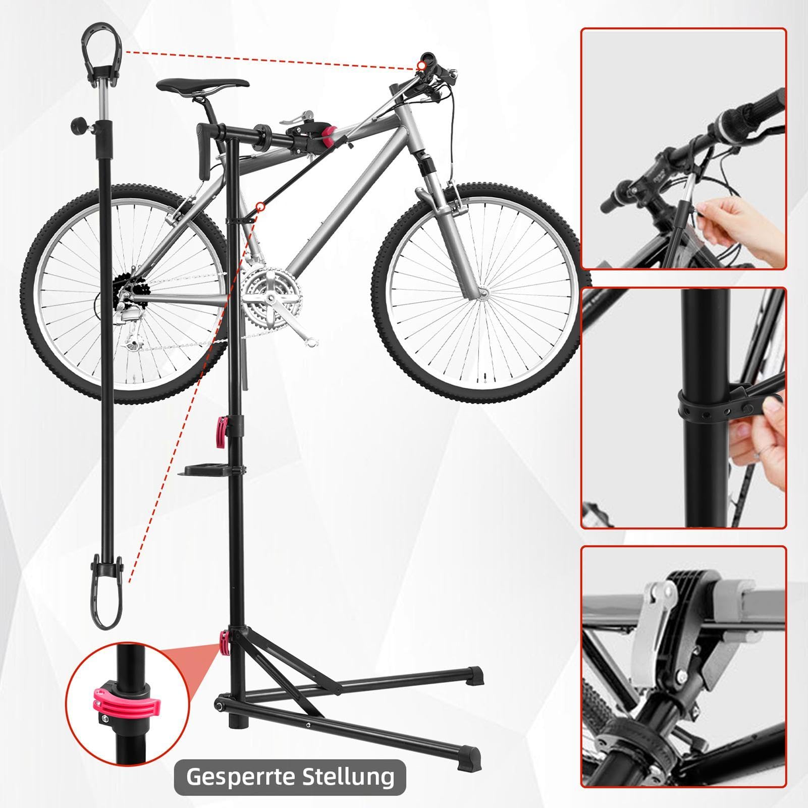 Generisch Fahrrad-Montageständer Bike Display Arbeitshalter Gestell | Garagenbikereparaturständer für den Einsatz im Freien und in Innenräumen, zu Hause, in der Werkstatt, im Keller und in der