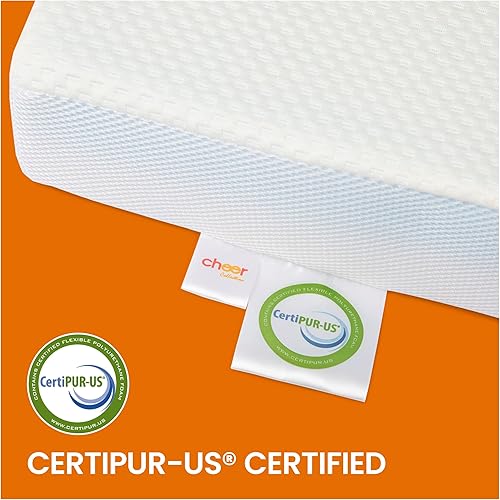 Miniatura 3 de Cheer Collection Cubrecolchón de tamaño individual, cubrecolchón de espuma viscoelástica con infusión de gel de 2 pulgadas con funda de bambú