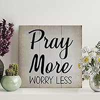 Vista 19 de LITTLEGROVE SEEDS Letrero de madera vintage bohemio con texto en inglés "Give It to God And Go to Sleep", letreros de madera de 10 x 10 pulgadas