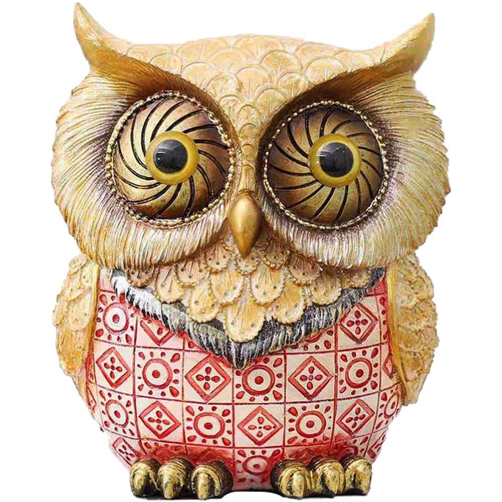 Owl Statue for Home Decor Accents Owl Figurine Decor for Shelf Bookshelf Living Room Bedroom Office Table Desk Mantle TV Stand Boho Decoration Modern Sculptures Animal Owls Gift for Bird Lover