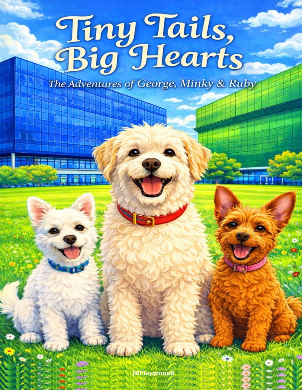 Tiny Tails, Big Hearts: The Adventures of George, Minky & Ruby | A Dog Lovers Coloring Book
