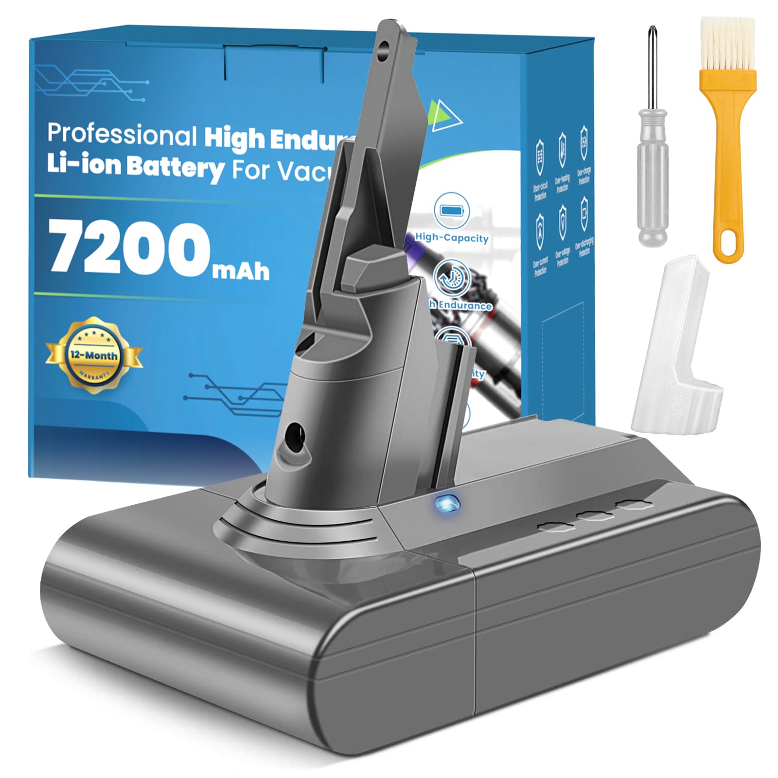 Amazon.com: OHZHAO 7200mAh Replacement for Dyson V7 Battery