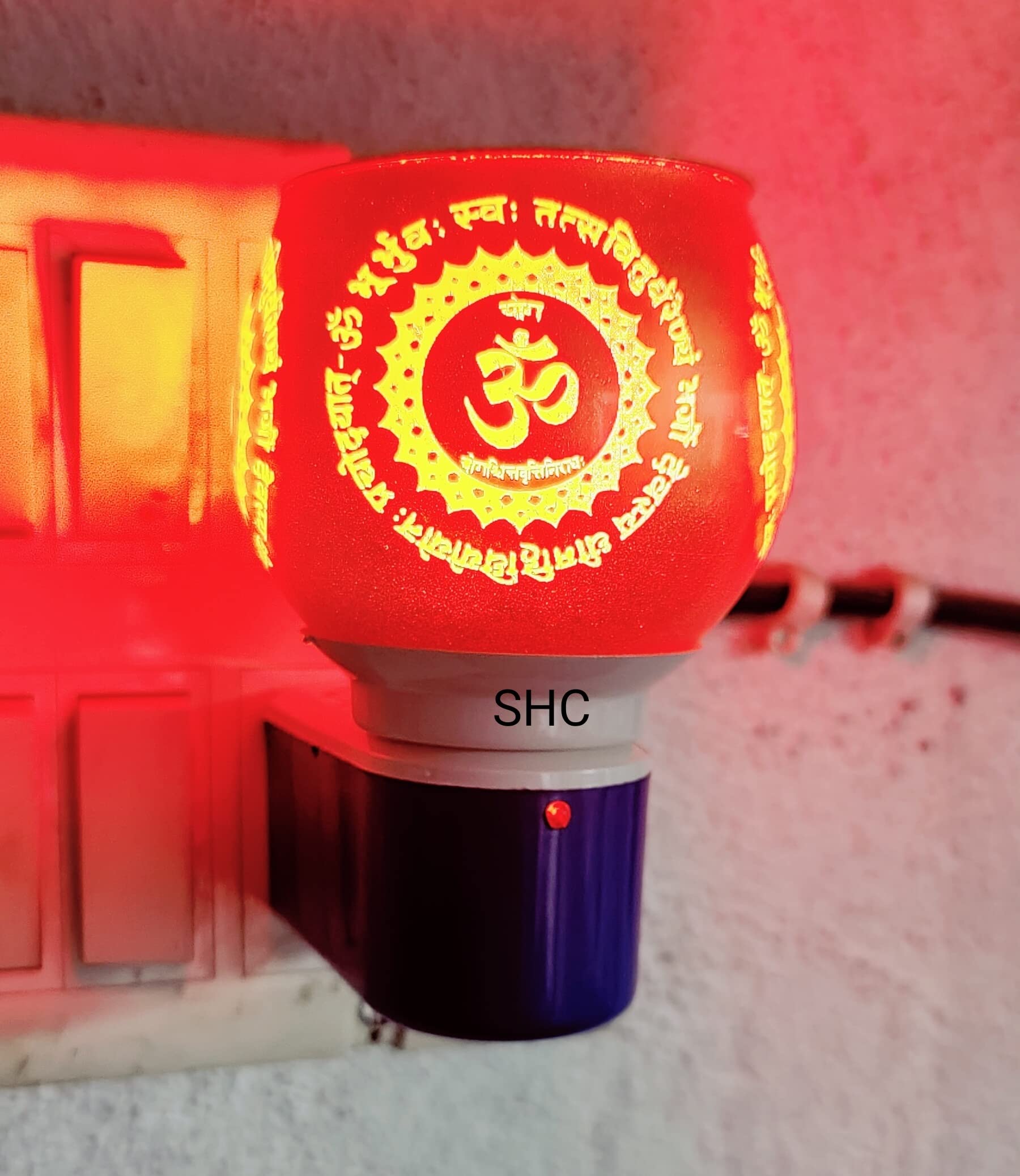 SHREE HANS FASHIONSHREE HANS FASHION Kapur Dani Electrical Camphor Diffuser/Glass Kapoor Dani & Essential Oil Diffuser with On Off Switch to Toggle Between Burner & Lamp ((GaytriMantra))
