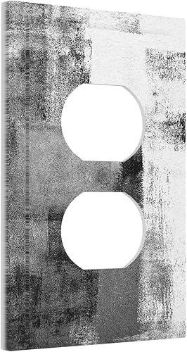 Miniatura 118 de Placa Decorativa de Pared Beige Boho de Mediados de Siglo Sol Abstracto 1-Gang Retro Años 70 Arte Geométrico Moderno con Arco Eléctrico Interruptor