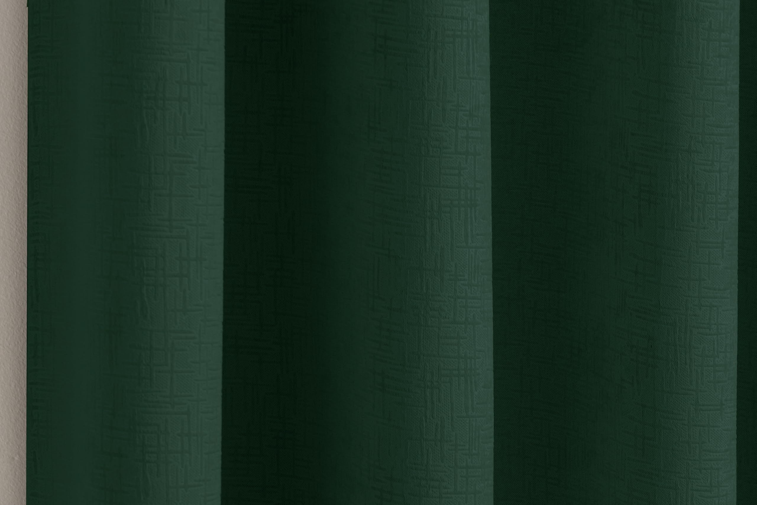 Enhanced Living Vogue Green 46 x 72 inch (117x183cm) Eyelet Thermal Noise Reducing Dim Out Curtains for Bedroom and Living Room - Image 3