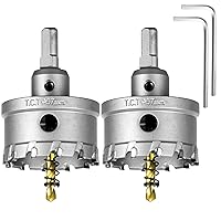 Vista 60 de SALI 1-1/16" (27mm) Kit de sierra perforadora TCT con punta de carburo de tungsteno Broca de sierra perforadora con punta de carburo con broca