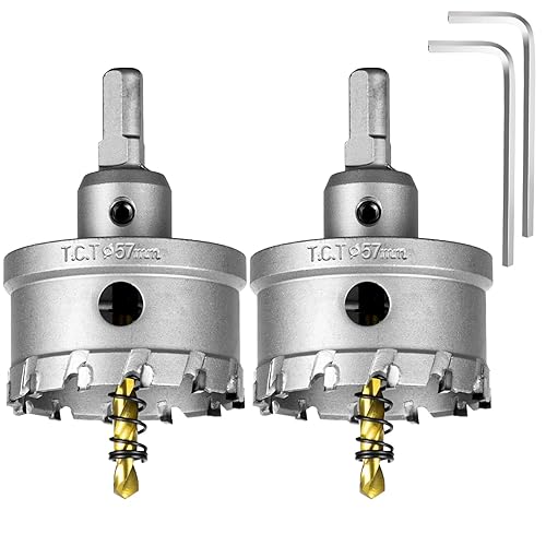 Miniatura 60 de SALI 1-1/16" (27mm) Kit de sierra perforadora TCT con punta de carburo de tungsteno Broca de sierra perforadora con punta de carburo con broca