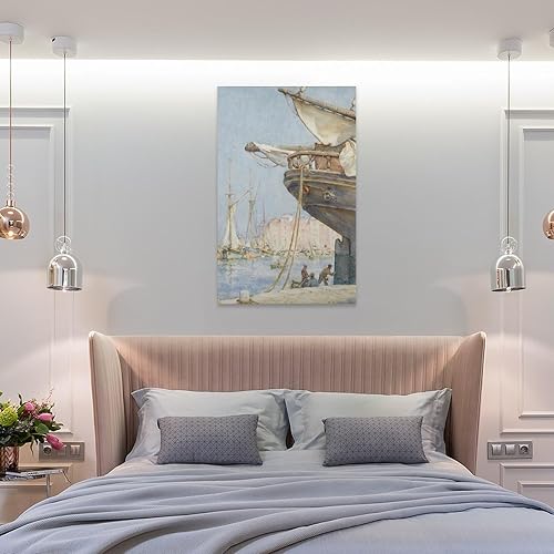 Miniatura 8 de Painting The Rudder-Henry Scott Tuke Wall Art Picture Painting Poster Canvas Print Posters Artworks Bedroom Living Room Decor 08x12inch(20x30cm)