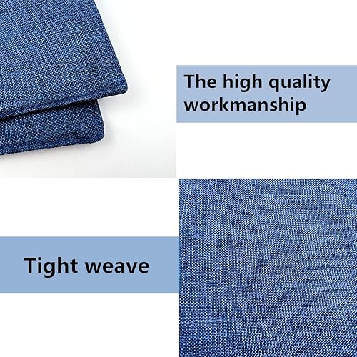Miniatura 6 de WAZAIGUR Juego de 6 manteles individuales tejidos, lavables, antideslizantes, para mesa de comedor, manteles individuales para mesa de cocina (azul
