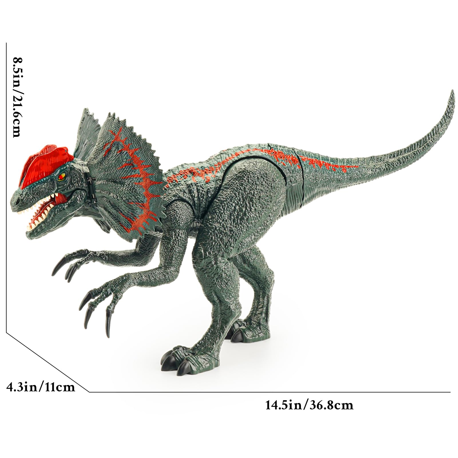 Big Dilophosaurus Dinosaur Toy - Realistic Action Figure -2 Big Dilophosaurus Dinosaur Toy - Realistic Action Figure -2