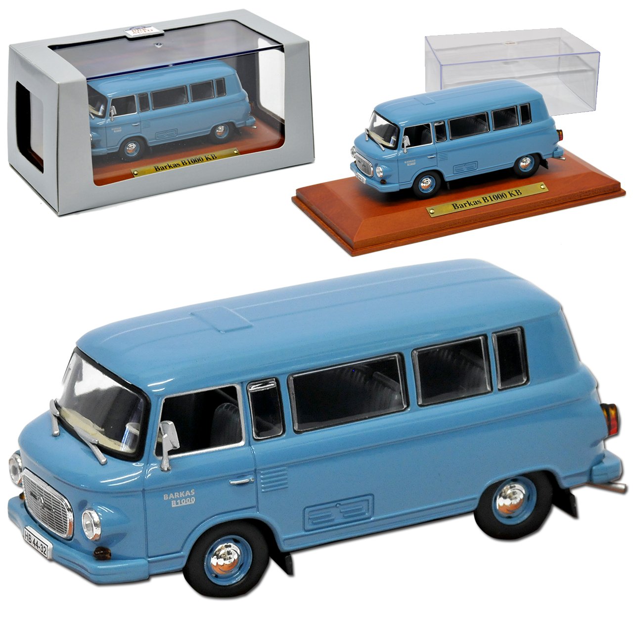 Barkas B1000 KB Kleinbus Transporter Blau 1961-1990 DDR 1/43 Modell Auto