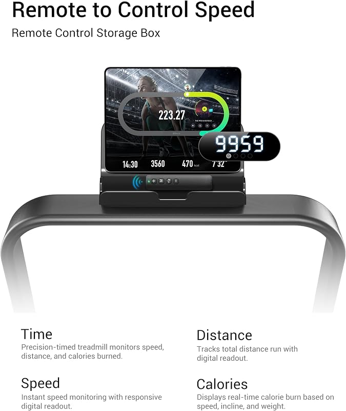 15% Walking Pad Treadmills for Home and Office, 3-in-1 Foldable Treadmill with 300 LBS Capacity, 2.5 HP Under Desk with Quiet Brushless image 3