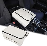 Vista 15 de Funda protectora de cuero para consola central de automóvil compatible con Toyota Tundra/Sequoia 2022-2026, reposabrazos de consola central, funda