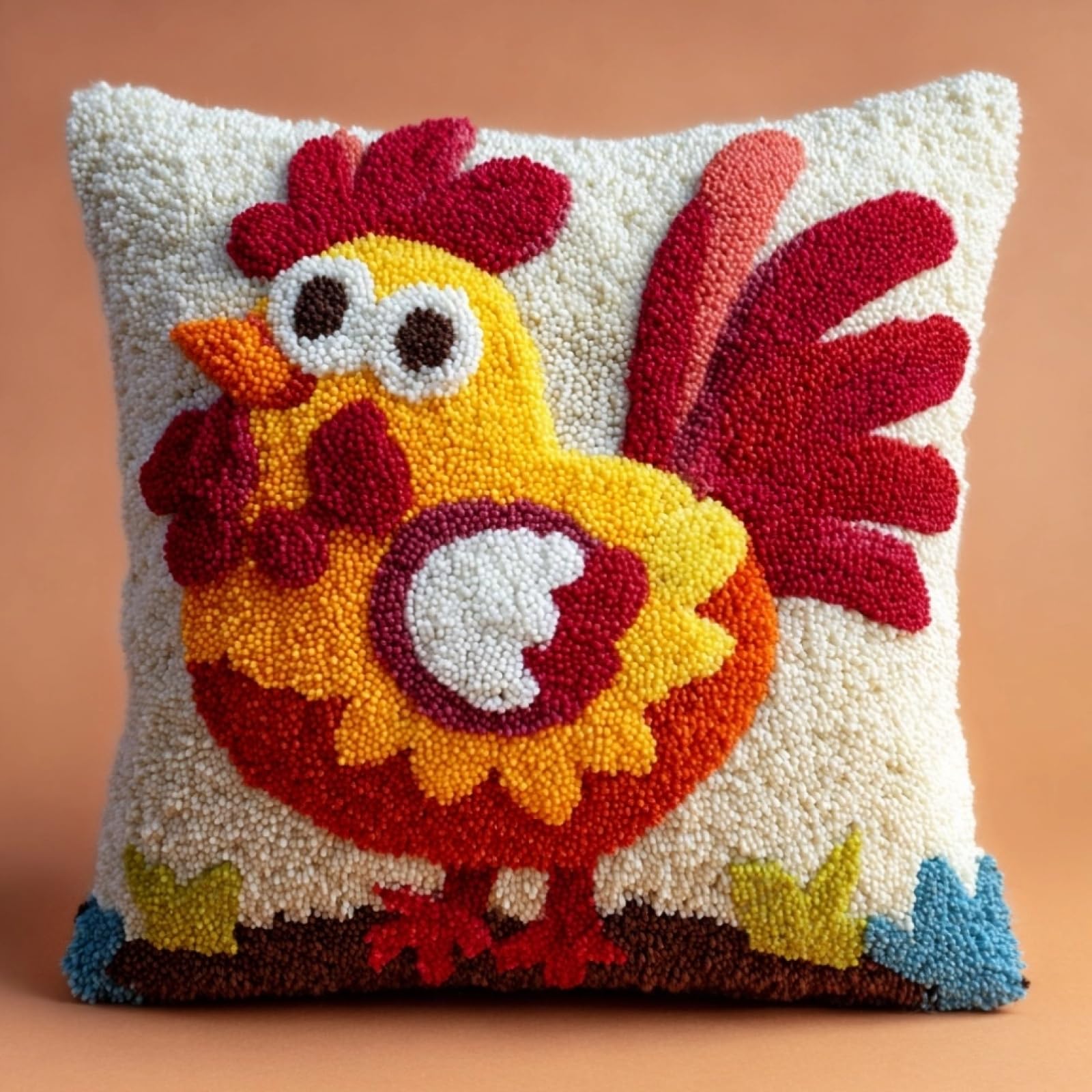 AxiangziK Latch Hook Cushion Kit for Beginners,Chicken