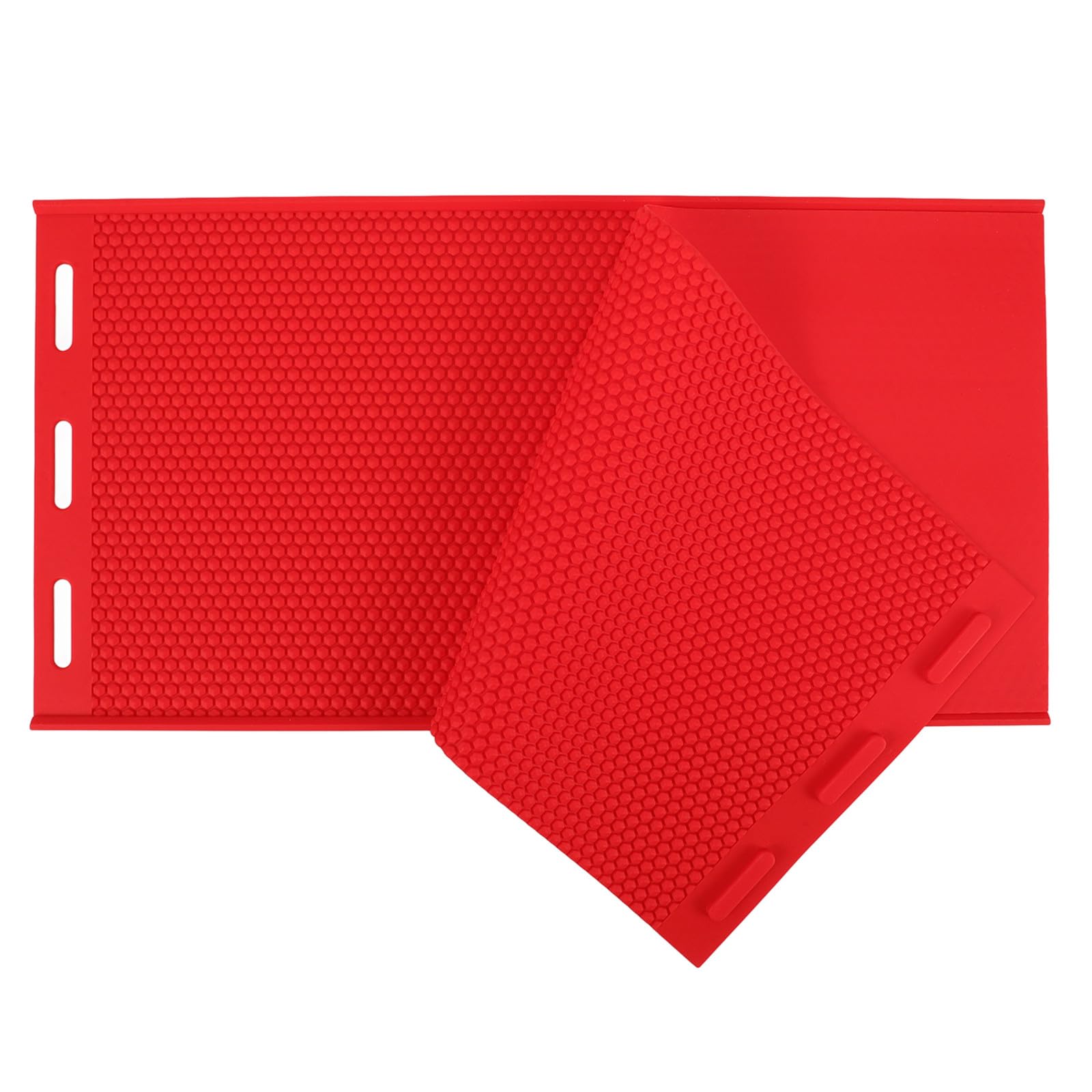 Moule pour feuilles de cire d'abeille rouge en silicone flexible pour apiculture
