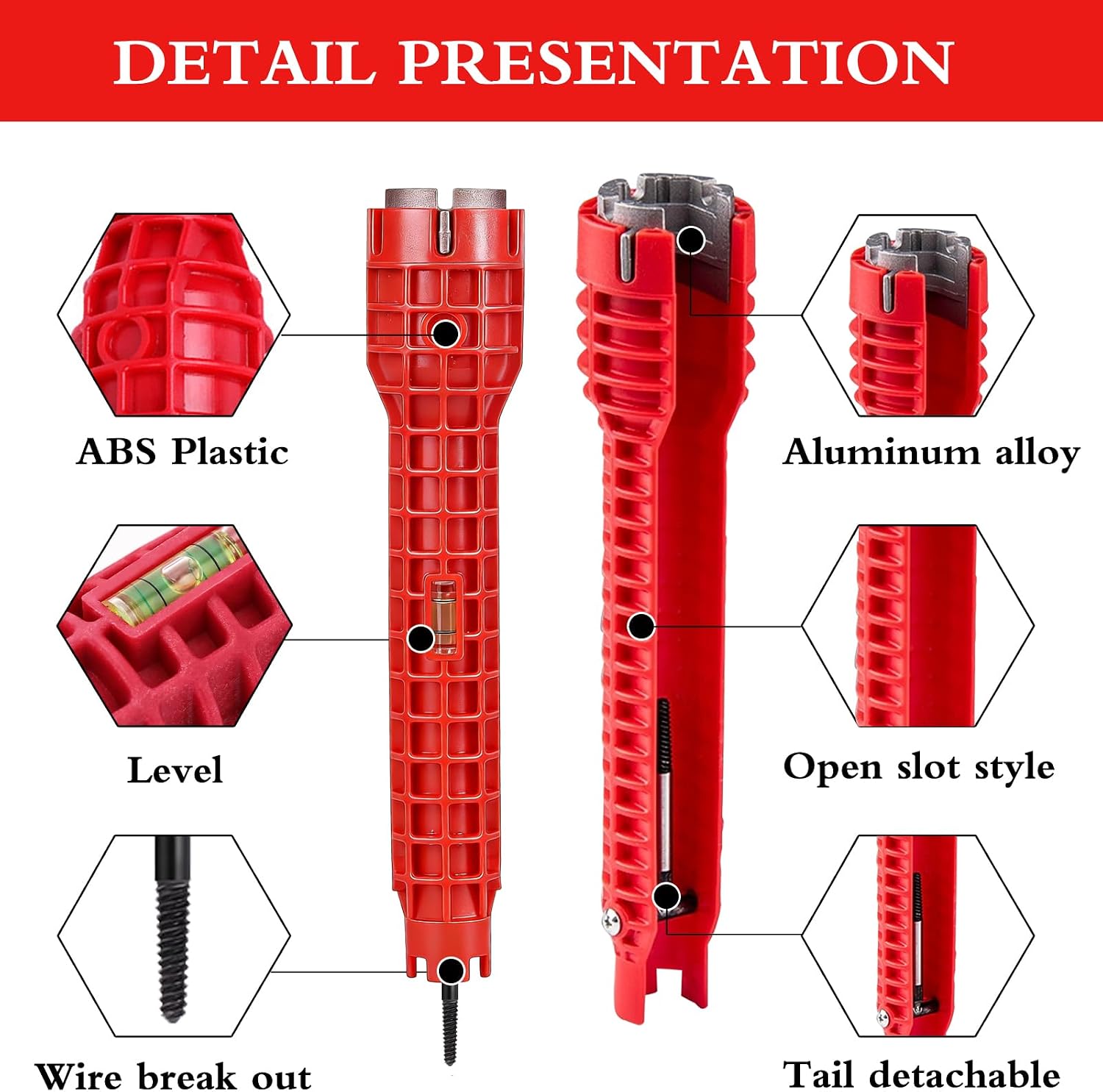 14-in-1 Multi-functional Wrench Faucet Sink Installer Tool, Multifunctional Sink Installer,Plumbing Tool for Pipes Wrench under Bathrooms, Toilets, Kitchens, Sinks