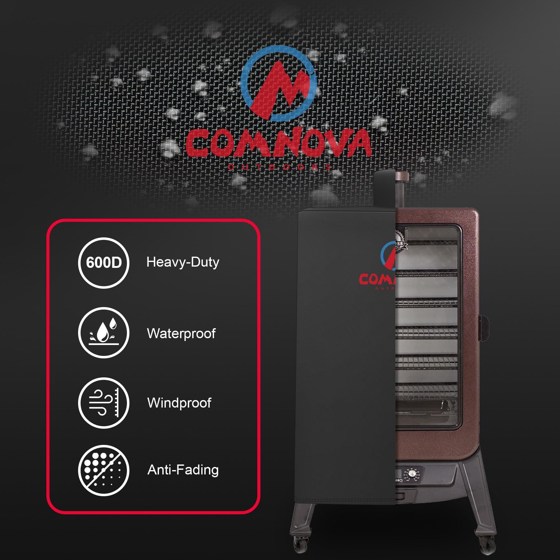 Funda Parrilla Pit Boss Comnova 75 Pulgadas - Impermeable UV 600D - Para Ahumadores Y Parrillas Combo