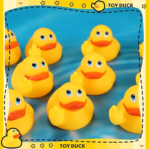 Miniatura 5 de Paterr 12 patos de goma amarillos pequeños a granel para automóvil, decoración divertida para playa, piscina, suministros de fiesta, decoraciones de