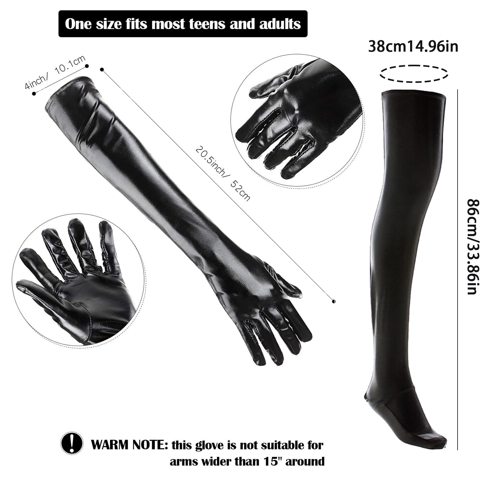 SSKHE catwoman costume Set, Shiny tights and long gloves, Spandex black stockings - Image 2