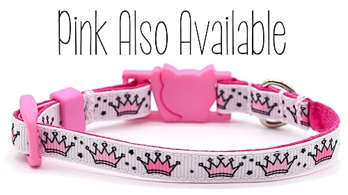 Miniatura 3 de Blue Crowns Cat or Kitten Collar - King - Prince - 38 Inch Wide - 2 Sizes Adjusts 6 to 8.5 or 7.5 to 12 Inches - Breakaway Safety Buckle (Kitten - 6