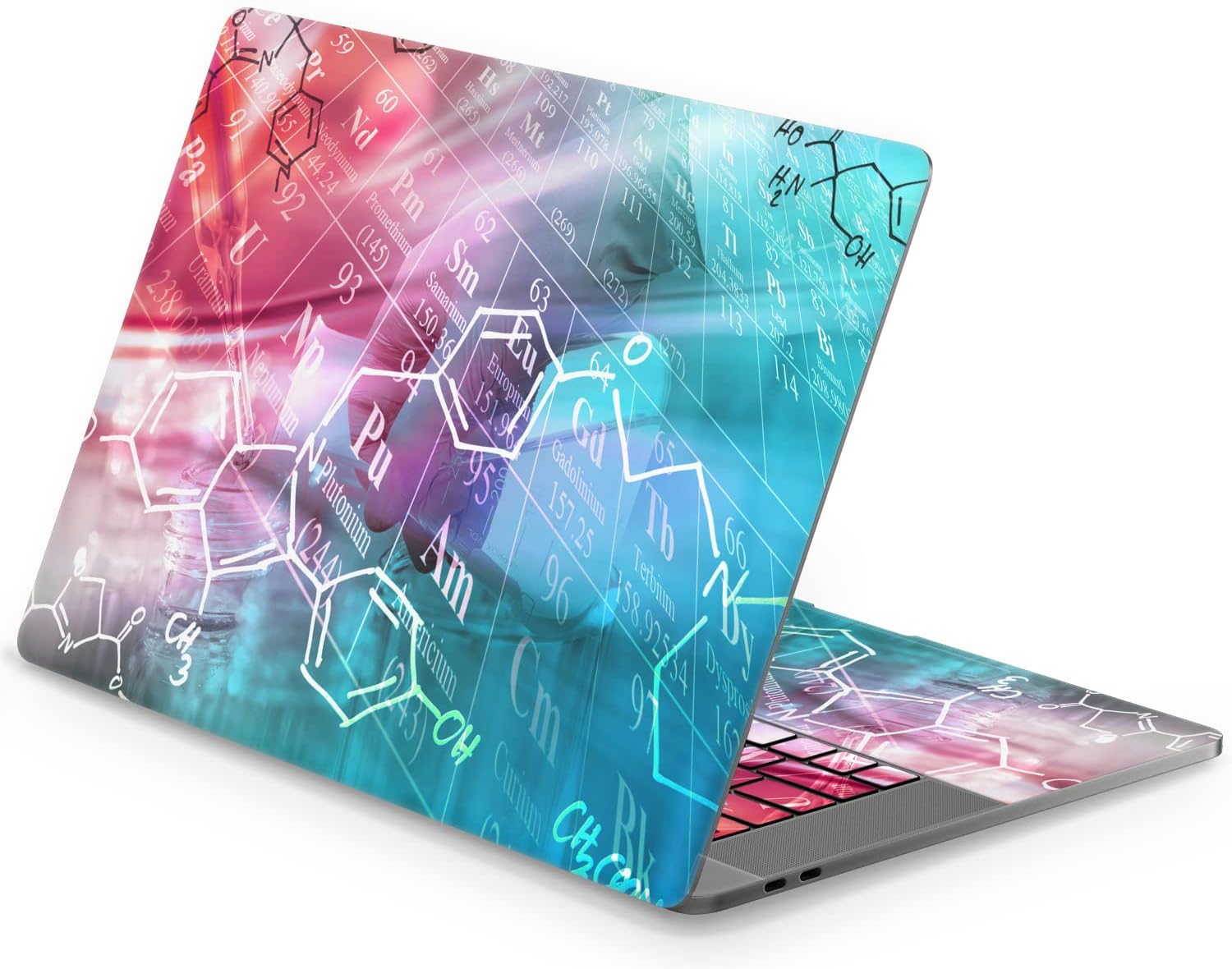 Mertak Vinyl Skin Compatible with MacBook Air 13 M2 M1 2023 2022 Pro 16 inch 15 14 2021 2020 2019 Science Laptop Keyboard Abstract Periodic Table of Elements Touch Bar Chemistry Trackpad Wrap