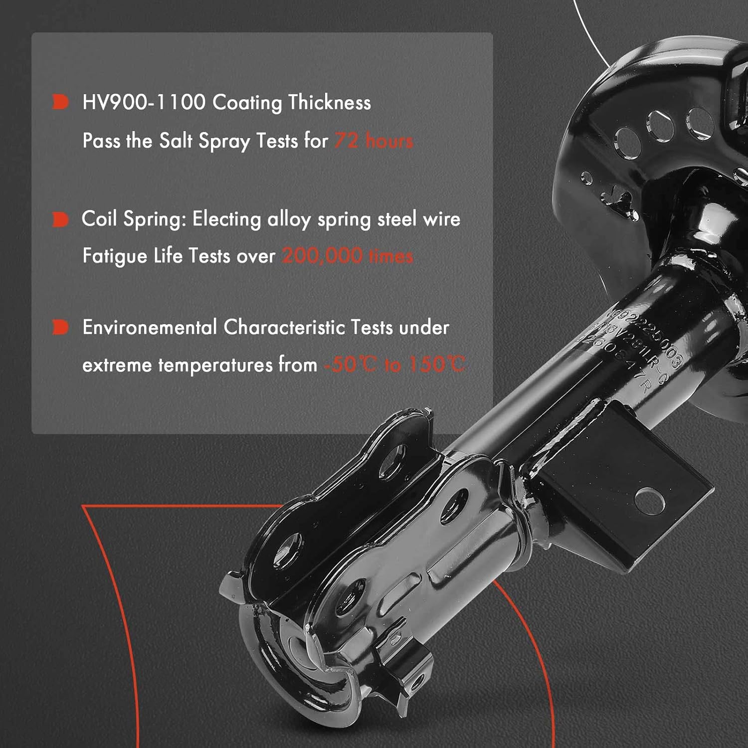 A-Premium Front Suspension Shock Absorber Struts Compatible with Hyundai Azera 2012-2017 & Kia Cadenza 2014-2016, 2-PC Set