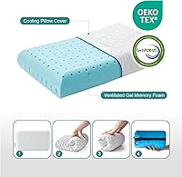 Vista 2 de Small Gel Memory Foam Camping Pillow Travel - Contoured Support -Compressible Pillow Ideal for Backpacking, Camping, Travel, Car, Airplane,Office Nap