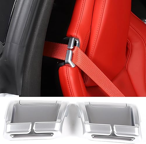 1 par de trabillas de repuesto para cinturón de seguridad compatibles con Chevrolet Corvette C8 2020-2023, guía de cinturón de seguridad