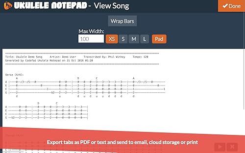 Ukulele Notepad - Tab Editor