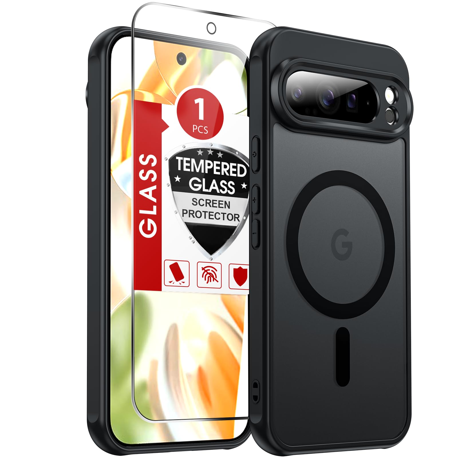 LeYi for Google Pixel-9-Pro Case: Pixel 9Pro Phone Cover with Screen Protector