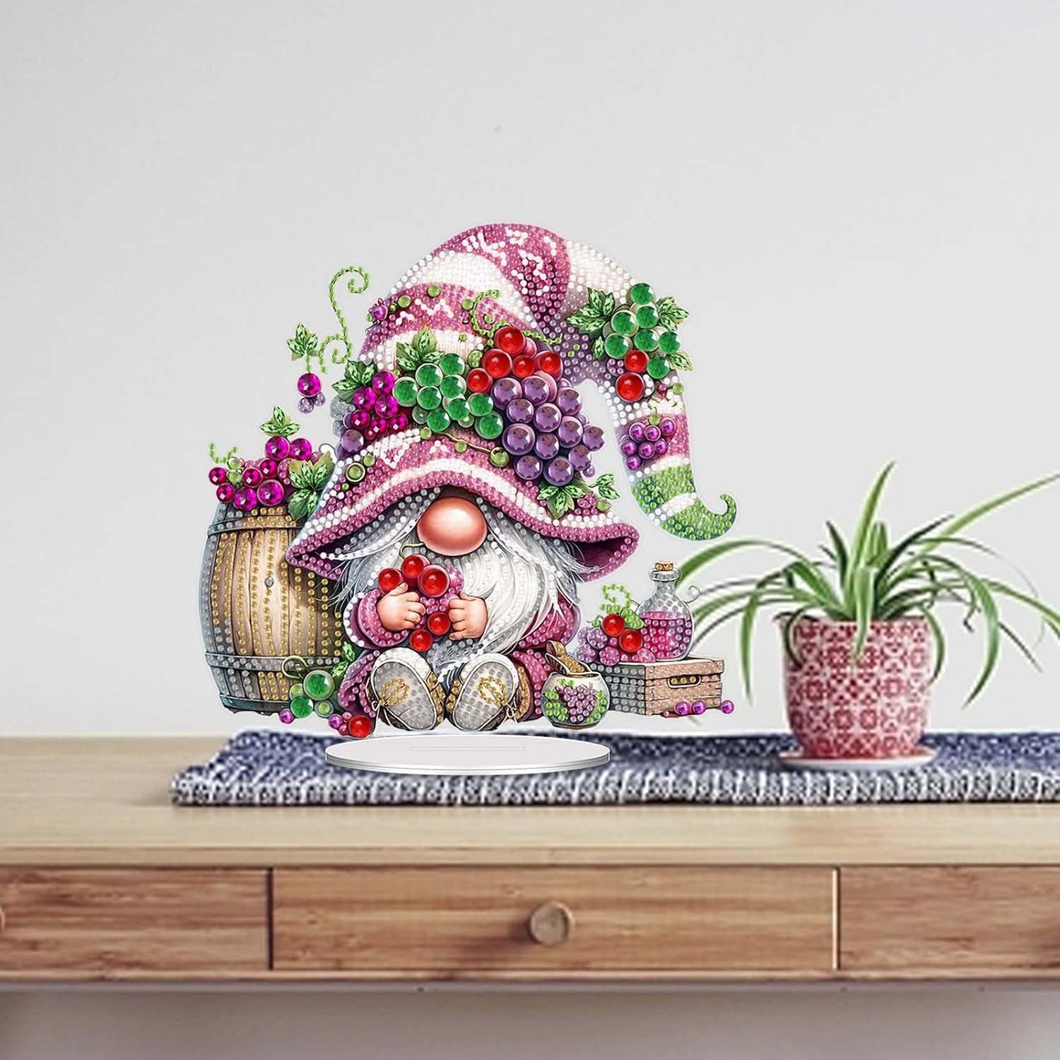 Vegetable Goblin Acrylic Creative DIY Dotted Diamond Ornaments Diamond Art Painting Home Decoration Desktop Ornaments (Single-Sided Dotted Diamond)