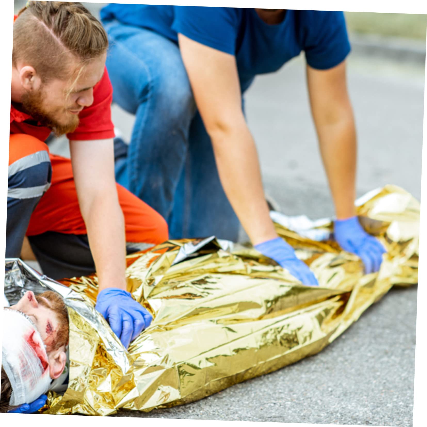 ifundom 10piezas De Aislamiento Térmico De Emergencia De Rescate Reflectante Plateada para Acampar y Senderismo para Emergencias Al Aire De Primeros Auxilios
