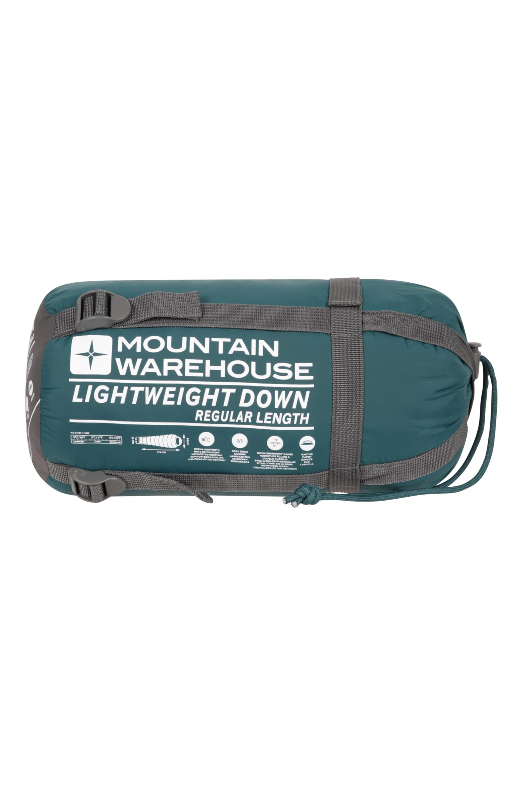 Mountain Warehouse Saco de Dormir de plumón Ligero Extreme - Saco de Dormir Tipo Momia, Capucha, Cremallera bidireccional - para Viajar con Mochila, Viajar