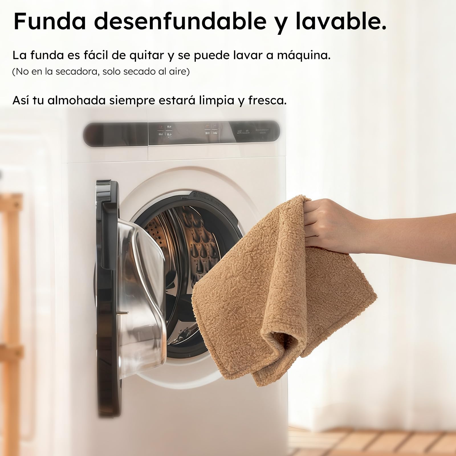 Cojín térmico – 3 modos de calor – Cojín térmico recargable – Banco de energía de 10.000 mAh – Inalámbrico – Cojín térmico – 40 x 40 cm – de Carpa (Taupe)