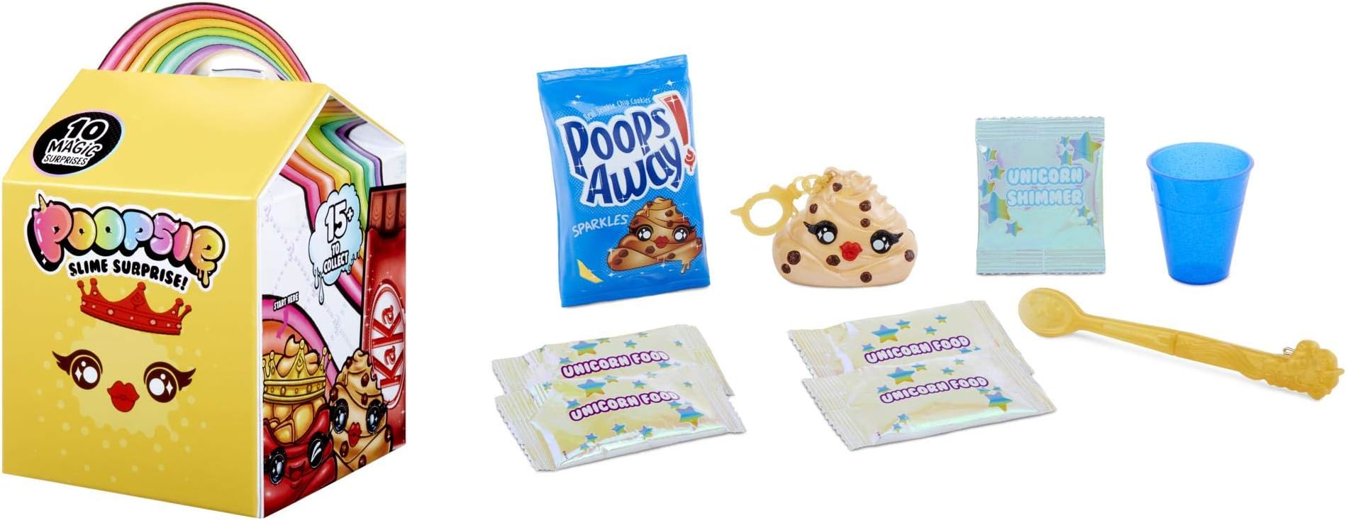 Slime Surprise Drop 4 Fast Food with Two D.I.Y. Slimes, Multicolor